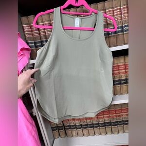 SPANX Sage Green Scoop Neck Tank Top